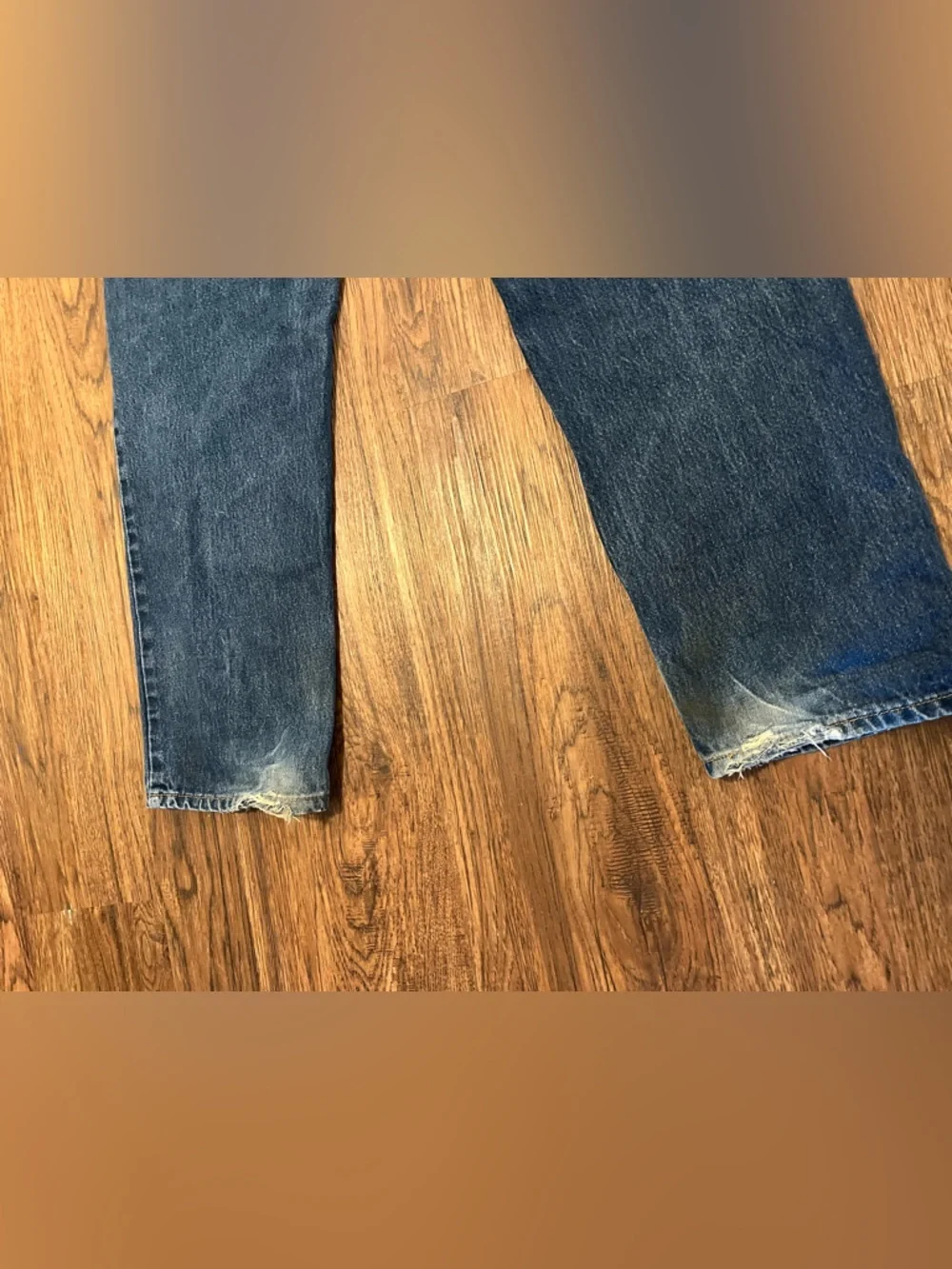 Levi’s vintage Straight-Leg Faded Blue Denim Jeans 36x32 - Picture 4 of 11